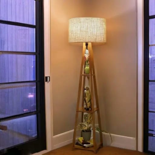 The Wooden Floor Lamp Stand