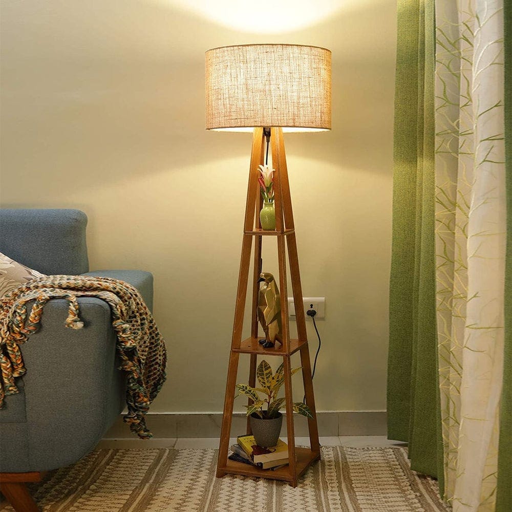 The Wooden Floor Lamp Stand