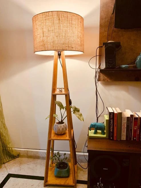 The Wooden Floor Lamp Stand