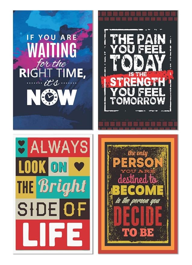 PAPER PLANE DESIGN Set of 10 Poster A3 (12 in x 18 in Size) Unframed Thick Paper with Tape-Multicolour (PUSH)